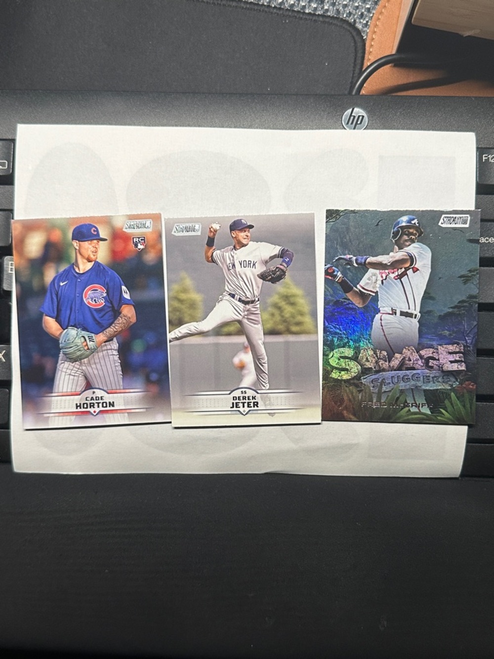 2025 Stadium Club Lot Of 3 Savage Sluggers, Derek Jeter, Cade Horton Yankees